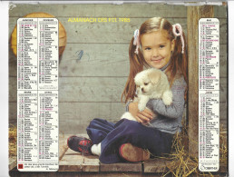 Almanach  Calendrier  P.T.T  - La Poste - 1985 - Enfant Et Chiens - Autres & Non Classés