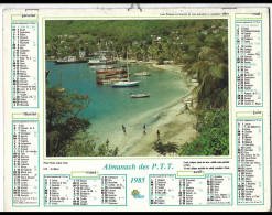 Almanach  Calendrier  P.T.T  - La Poste - 1985 -  Antilles - Folklore De La Martinique - Otros & Sin Clasificación