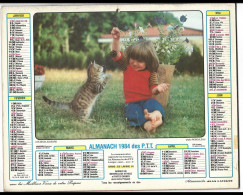 Almanach  Calendrier  P.T.T  - La Poste - 1984 -    Jeux D'enfant   -  Bergerie - Andere & Zonder Classificatie