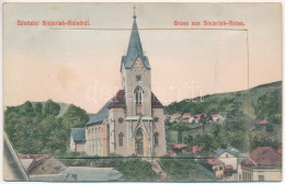 ** T2/T3 Stájerlak, Steierlak, Stájerlakanina, Steierdorf, Anina; Templom. Leporellólap 10 Képpel. Hollschütz Kiadása /  - Ohne Zuordnung