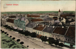 T2 1912 Szatmárnémeti, Satu Mare; Fő Utca, Pannonia Szálloda, Szatmári Bank, Stark H. Divatáruháza, Moskovits Anatómia C - Ohne Zuordnung
