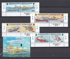 Tristan Da Cunha - Transport - NAVIRE,HELICOPTERES,BATEAUX - Mich.695/02 + BF - 35 Eur. - MNH - Otros (Mar)