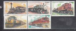 Cuba 1975 - Trains, Mi-Nr. 2085/89, MNH** - Ongebruikt