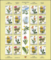 2004  FLORA OF REPUBLIKA SRPSKA - MOUNTAIN FLOWERS Complete Sheet IMPERFORATED With Vignette,  547 - Altri & Non Classificati