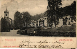 T2/T3 1913 Bártfa, Bártfafürdő, Bardejovské Kúpele, Bardiov, Bardejov; Templom Tér. Divald Adolf Kiadása / Church Square - Unclassified