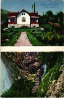 T2/T3 1916 Bellus-fürdő, Belusské Slatiny Kúpele, Slatina Belusa; Villa Tóth, Kőkapu / Villa And Rock Gate (kissé Kopott - Sin Clasificación