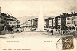 * T1/T2 Besztercebánya, Banská Bystrica; Béla Király Tér, Kohn Ignác üzlete. Walther Adolf és Társai Kiadása / Square, S - Sin Clasificación