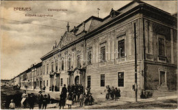 * T2/T3 1914 Eperjes, Presov; Kossuth Lajos Utca, Vármegyeháza. Divald Károly Fia Kiadása / Street View, County Hall (EK - Unclassified