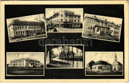 T2/T3 Érsekújvár, Nové Zámky; Mozaiklap / Multi-view Postcard + "1938 Érsekújvár Visszatért" So. Stpl. (EK) - Non Classés