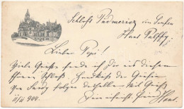 T2/T3 1904 Gidrafa, Pudmericz, Pudmeric, Budmerice; Gróf Pálffy Kastély. Pálffy Levele / Castle. Letter Of The Owner S:  - Non Classés