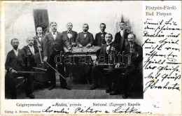 T2/T3 1903 Pöstyén, Pistyan, Piestany; Cigányzenekar (Radics Prímás) / National Zigeuner Kapelle / Gypsy Music Band (fl) - Non Classés