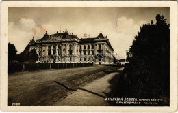 T2/T3 1938 Rimaszombat, Rimavská Sobota; Tompa Tér, Vármegyeháza / Square, County Hall + "1938 Rimaszombat Visszatért" S - Non Classificati