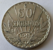 URUGUAY - 50 Centésimos 1943 - Argent - - Uruguay