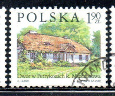 POLONIA POLAND POLSKA 2001 COUNTRY ESTATES PETRYKOZY 1.90z USED USATO OBLITERE' - Used Stamps