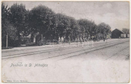 * T3/T4 Alsómiholjác, Unter-Miholtz, Donji Miholjac; Vasútállomás. Makso Bruck Kiadása / Railway Station (fa) - Unclassified