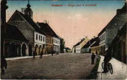 T3 1917 Vinkovce, Vinkovci; Duga Utca, Posta, Gyógyszertár. Vasúti Levelezőlapárusítás 8829. / Street View, Post Office, - Unclassified