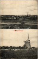 T4 1909 Topolya, Bácstopolya, Backa Topola; Látkép és Szélmalom. Riesz Béla Kiadása / Windmill (r) - Sin Clasificación