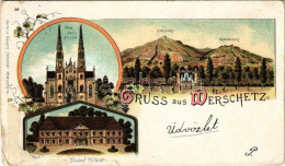 T3 1899 (Vorläufer) Versec, Werschetz, Vrsac; Röm. Kath. Kirche, Schlossberg, Kapellenberg, Bischof Palais / Római Katol - Unclassified