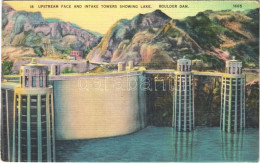 * T2/T3 1938 Black Canyon, Boulder Dam (Hoover Dam), Upstream Face And Intake Towers Showing Lake (EK) - Ohne Zuordnung