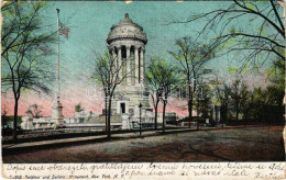 T2/T3 1907 New York City, Soildier's And Sailor's Monument - Addressed To SMS Aspern K.u.k. Kriegsmarine (EK) - Non Classés