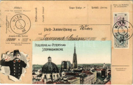 * T3 1907 Wien, Vienna, Bécs; Panorama Mit Peters- Und Stefanskirche. Tausend Grüsse / General View With Churches. Art N - Sin Clasificación