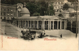 T2/T3 1898 (Vorläufer) Mariánské Lázne, Marienbad; Kreuzbrunnen / Spa, Horse-drawn Carriage Of Hotel Imperial (EK) - Non Classificati