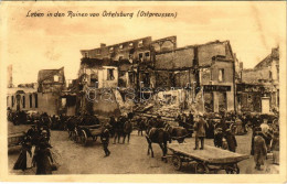 T2/T3 1915 Szczytno, Ortelsburg; Leben In Den Ruinen Von Ortelsburg / WWI Ruins, Hotel Wittek (fl) - Non Classés