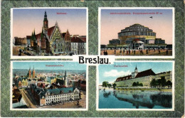 ** T2/T3 Wroclaw, Breslau; Rathaus, Jahrhunderthalle, Gesamtansicht, Universität / Town Hall, Tram, Centennial Hall, Gen - Ohne Zuordnung