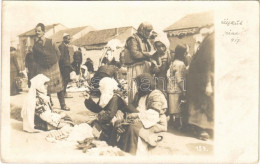 * T2 1917 Skopje, Üsküb; Piac / Market. Photo - Unclassified