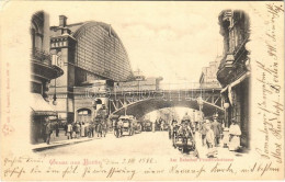 T2/T3 1899 Berlin, Am Bahnhof Friedrichstrasse / Railway Station, Elevated Railway, Horse-drawn Carriages (EK) - Unclassified