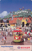 Télécarte JAPON / 110-182721 - DISNEY Série TOONTOWN Tramway - JAPAN Free Phonecard / Amusement Park ATT - Disney