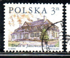 POLONIA POLAND POLSKA 2001 COUNTRY ESTATES JANOWIEC 3z USED USATO OBLITERE' - Used Stamps