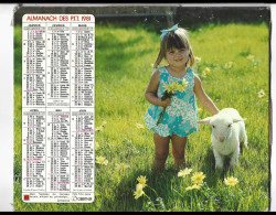Almanach  Calendrier  P.T.T  -  La Poste -  1981 -  Enfant Et Agneau -  Lapins - Autres & Non Classés
