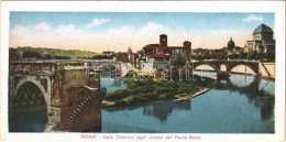 ** T2 Roma, Rome; Isola Tiberina Cogli Avanzi Del Ponte Rotto / Tiber Island With The Remains Of The Broken Bridge (14 C - Ohne Zuordnung