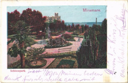 T2/T3 1903 Trieste, Miramare, Schlosspark / Castle Park (EK) - Non Classés