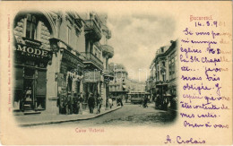 T2/T3 1901 Bucharest, Bukarest, Bucuresti, Bucuresci; Calea Victoriei / Street View, Tram, Shops Of E. Vogt And Leon Alc - Zonder Classificatie