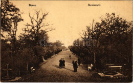 T2/T3 1918 Buzau, Buzeu, Bodzavásár; Boulevard / Street View, Park - Non Classés