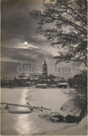 ** T1/T2 Strangnas, General View, Winter, Night, Photo - Unclassified