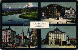 * T3 1917 Ljubljana, Laibach; Stritarjeva Ulica, Mestni Trg, Marijin Trg / Street View, Tram, Square (Rb) - Zonder Classificatie