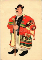 T2/T3 1938 Magyar Népviseletek. Veszprémi Juhász, Kézi Színezésű Lap / Hungarian Folklore, Shepherd From Veszprém, Hand- - Sin Clasificación