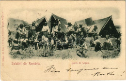 T3 1900 Salutari Din Romania. Satra De Tigani / Romanian Folklore, Gypsy Camp With Tents (EB) - Non Classés
