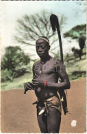 ** T2/T3 Guinée Francaise. Bassari Au Sabre Empanaché / French Guinea, Bassari People, Half-nude Man With Saber, West Af - Sin Clasificación