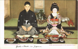 * T2 Bride And Bridegroom At The Wedding Feast. Japanese Folklore. Photo By Shufunotomo - Non Classificati