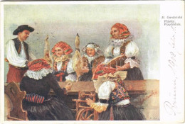 T2/T3 1908 Prástky. Moravské Typy / Przedzalnia / Czech Folklore From Moravia S: M. Gardavská (EK) - Sin Clasificación