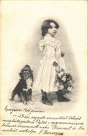 T2/T3 1904 Girl With Flowers And Dog (fl) - Sin Clasificación