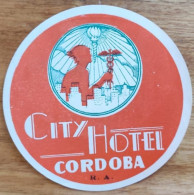 Argentina Cordoba City Hotel Label Etiquette Valise - Hotel Labels