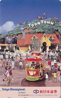 TC JAPON / 110-182721 - DISNEY - Série TOONTOWN Tramway - JAPAN Free Phonecard TK / Amusement Park ATT - Disney