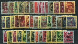 HUNGARY 1945 Inflation Surcharges (43)  LHM / **.  Michel 778-820 - Unused Stamps