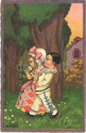 T2/T3 1931 Children Art Postcard, Romantic Couple. Fortuna 2257. S: Sgrilli (EK) - Sin Clasificación