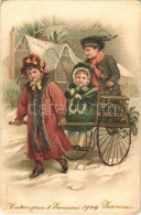 * T2/T3 1904 Children Art Postcard, Winter. A. & M. B. No. 204. Litho (EK) - Sin Clasificación